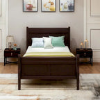 Letto a slitta con struttura in legno singolo/matrimoniale/queen size con pediera