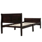 Letto a slitta con struttura in legno singolo/matrimoniale/queen size con pediera