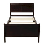 Letto a slitta con struttura in legno singolo/matrimoniale/queen size con pediera