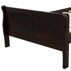 Letto a slitta con struttura in legno singolo/matrimoniale/queen size con pediera
