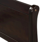Letto a slitta con struttura in legno singolo/matrimoniale/queen size con pediera