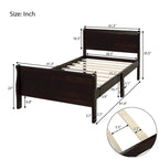 Letto a slitta con struttura in legno singolo/matrimoniale/queen size con pediera