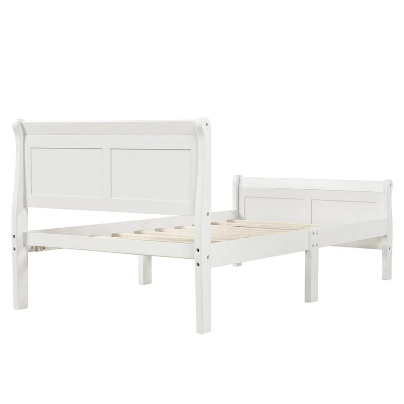 Letto a slitta con struttura in legno singolo/matrimoniale/queen size con pediera