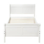 Letto a slitta con struttura in legno singolo/matrimoniale/queen size con pediera