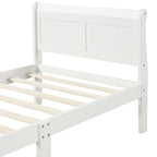 Letto a slitta con struttura in legno singolo/matrimoniale/queen size con pediera