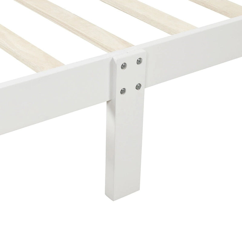 Letto a slitta con struttura in legno singolo/matrimoniale/queen size con pediera
