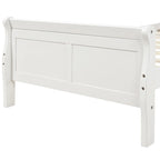 Letto a slitta con struttura in legno singolo/matrimoniale/queen size con pediera