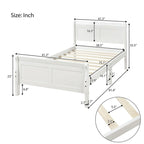 Letto a slitta con struttura in legno singolo/matrimoniale/queen size con pediera