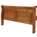 Letto a slitta con struttura in legno singolo/matrimoniale/queen size con pediera