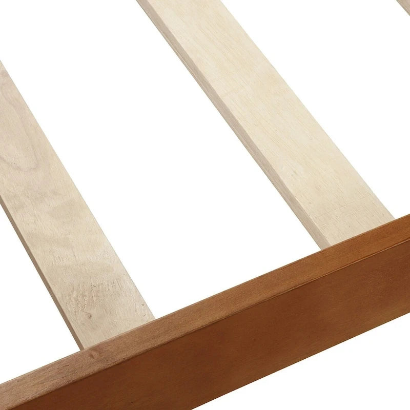 Letto a slitta con struttura in legno singolo/matrimoniale/queen size con pediera