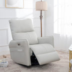 Poltrona reclinabile girevole a 270° Power Swivel Rocker, divano reclinabile elettrico con porte USB, sedia a dondolo reclinabile per la cameretta