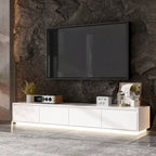 Mobile TV/Console Illuminato Bianco Laccato Lucido