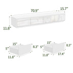 Mobile TV/Console Illuminato Bianco Laccato Lucido