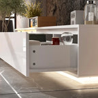 Mobile TV/Console Illuminato Bianco Laccato Lucido
