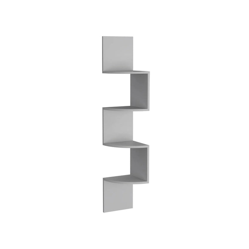 Mensola ad Angolo, Design Moderno a Tutta Parete con Ripiani Multipli