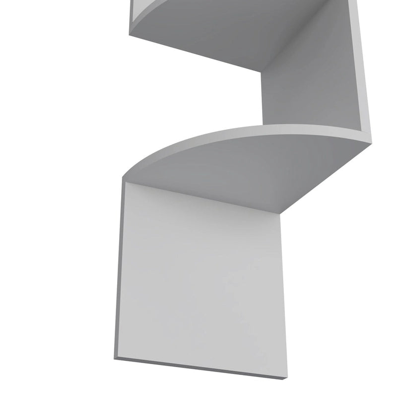 Mensola ad Angolo, Design Moderno a Tutta Parete con Ripiani Multipli