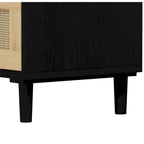 Mobile contenitore in rattan con tre cassetti in rattan