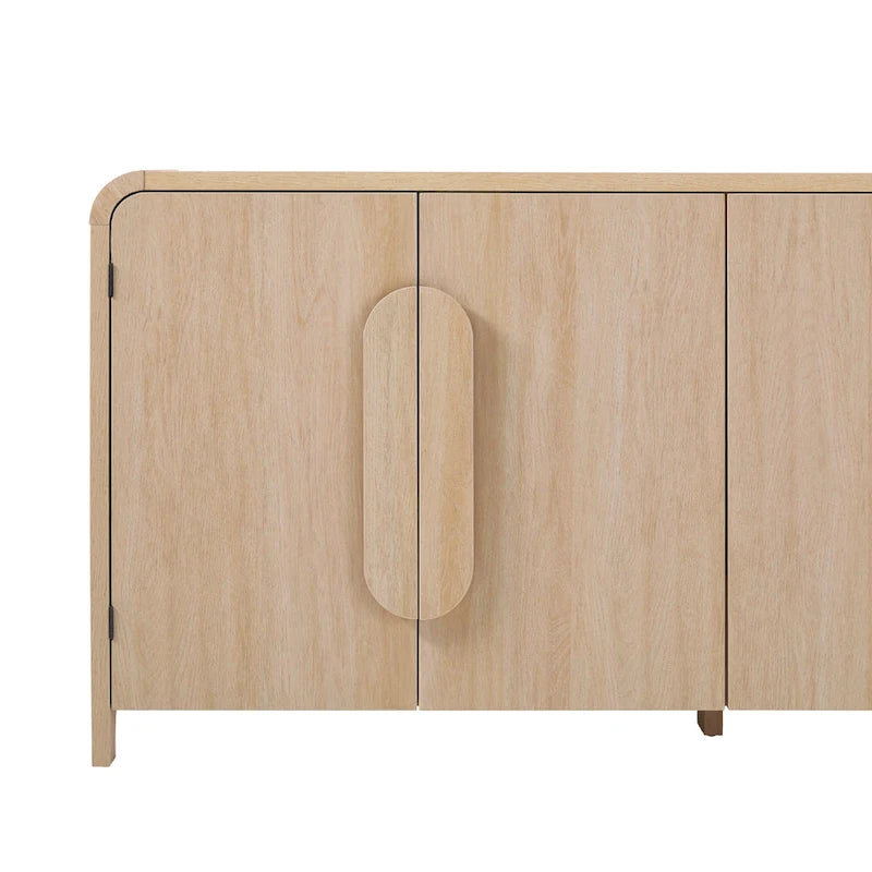 Madia moderna da 162 cm con bordi arrotondati